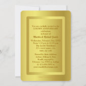 Invitation Cinquantième anniversaire de mariage avec bordure  (Dos)