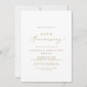 Invitation Cinquantième Anniversaire de Mariage Calligraphie (Devant)