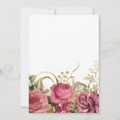 Invitation Cinquantième Anniversaire de Mariage Floral Chic V (Dos)