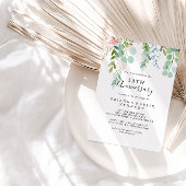 Invitation Cinquantième anniversaire de mariage floral tropic