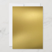 Invitation Cinquantième anniversaire de mariage or chic et no (Dos)