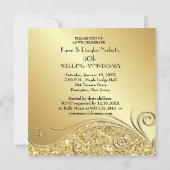 Invitation Cinquantième Anniversaire de Mariage Sparkle Golde (Dos)