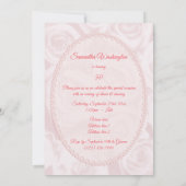 Invitation Cinquantième anniversaire de rose de bouquet (Dos)