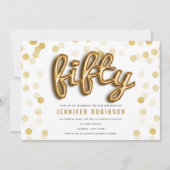 Invitation Cinquantième anniversaire d'or de parties (Devant)
