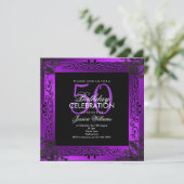 Invitation Cinquantième anniversaire encadré décoratif (Debout devant)