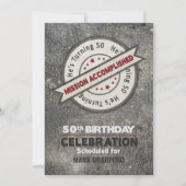 Invitation cinquantième Anniversaire, mission accomplie, (Devant)