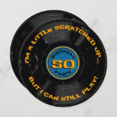 Invitation Cinquantième anniversaire rayé de disque (Devant / Derrière)