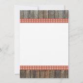 Invitation cinquantième BBQ d'anniversaire tout rôti rouge (Dos)