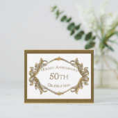 Invitation cinquantième Célébration d'anniversaire (Debout devant)