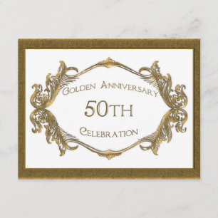 Invitation cinquantième Célébration d'anniversaire