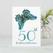 Invitation cinquantième - cinquante-neuvième papillon de Teal (Debout devant)