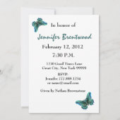 Invitation cinquantième - cinquante-neuvième papillon de Teal (Dos)