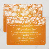 Invitation Cinquantième étoiles élégantes d'éblouissement de (Devant / Derrière)