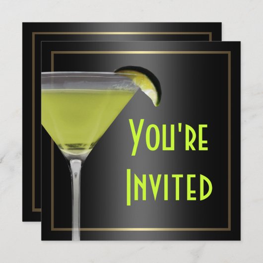 Invitation cinquantième Fête d'anniversaire (Devant / Derrière)