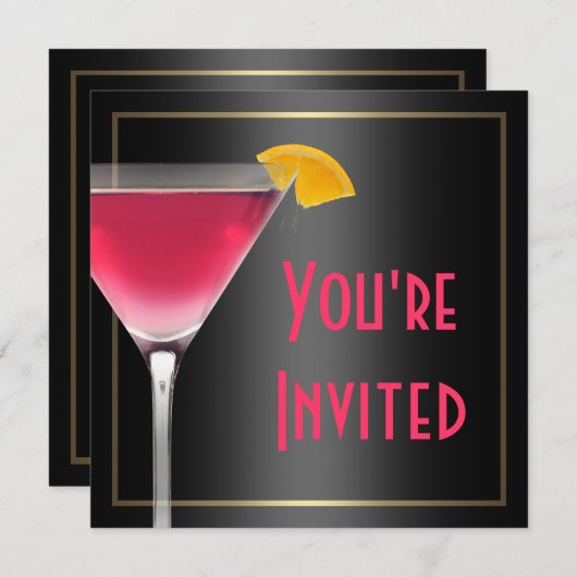 Invitation cinquantième Fête d'anniversaire (Devant / Derrière)