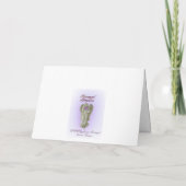 Invitation cinquantième Floral bleu d'invitation de fête (Dos)