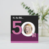 Invitation cinquantième Grand 5Oh ! Fête d'anniversaire de (Debout devant)