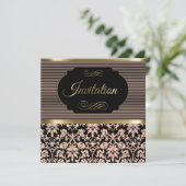 Invitation cinquantième La fête d'anniversaire | s'est levée, (Debout devant)