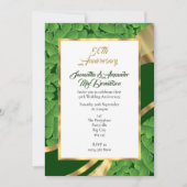 Invitation Cinquantième mariage shamrock irlandais (Devant)