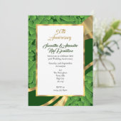 Invitation Cinquantième mariage shamrock irlandais (Debout devant)