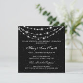 Invitation Cinquantième noir à chaînes de scintillement de (Debout devant)