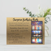 Invitation cinquantième Or de machine à sous de casino de (Debout devant)