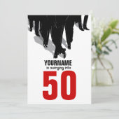 Invitation cinquantième Partie de paquet de rat de (Debout devant)