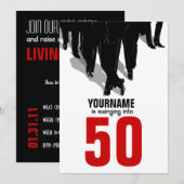 Invitation cinquantième Partie de paquet de rat de (Devant / Derrière)