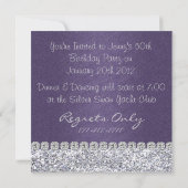 Invitation cinquantième POURPRE Invitatati de papillon (Dos)