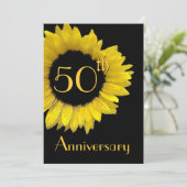 Invitation cinquantième Tournesol d'or d'anniversaire (Debout devant)