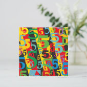 Invitation Cinquième Anniversaire de Mariage Motif Rétro Colo (Debout devant)