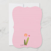 Invitation Cinquième anniversaire en rose (Dos)