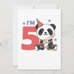 Invitation Cinquième Panda Anniversaire Pour Enfants 5 Ans In<br><div class="desc">Un panda de cinquième anniversaire pour la fête d'anniversaire. Les pandas sont des animaux mignons et l'animal favori de nombreux garçons et filles. Qu'il s'agisse d'un garçon ou d'une fille pour un anniversaire un animal pour les enfants de cinq ans.</div>