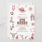 Invitation Cinquième Rodeo Rose Western 5e anniversaire (Devant)