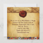 Invitation CIRAGE À LA CUIRE SCEAU DE CIRE PARCHEMIN Premier  (Dos)