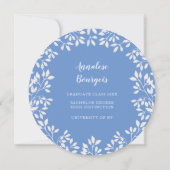 Invitation Circle Laurel Wreath Feuille Graduation Party (Dos)