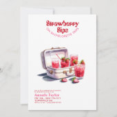 Invitation Circuit Bachelorette aux fraises Voyage de fin de  (Devant)