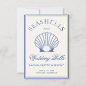 Invitation Circuit de Bachelorette Coquillages et Cloches de  (Devant)