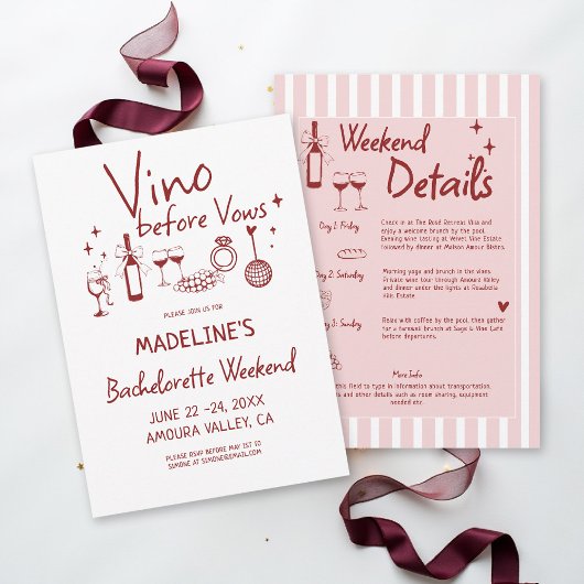 Invitation Circuit de dégustation de vin de célibataire de vi