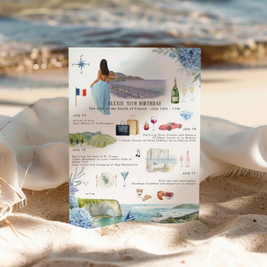 Invitation Circuit de week-end d'anniversaire | Sud de la Fra