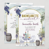 Invitation Circuit de week-end de célibataire au vignoble de (Devant / Derrière)