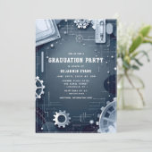 Invitation Circuit Gears Engineering Graduation Photo (Debout devant)