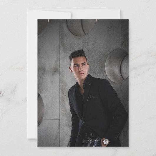 Invitation Circuit Gears Engineering Graduation Photo (Dos)