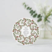 Invitation circulaire de couronne rose (Debout devant)