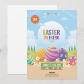 Invitation Circulaire de la fête de Pâques (Devant / Derrière)