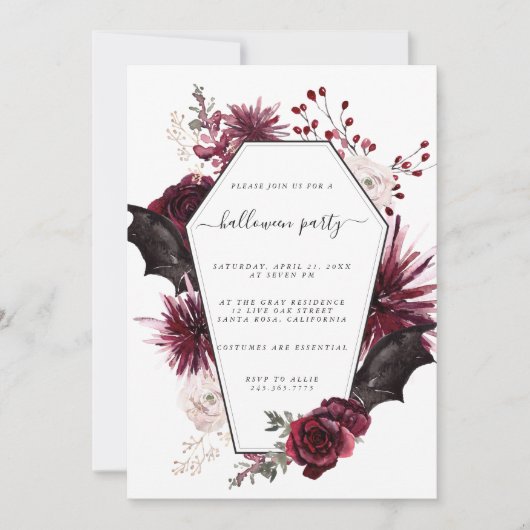 Invitation Circulaire d'invitation de la fête d'Halloween (Devant)