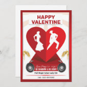 Invitation Circulaire d'invitation de la Saint Valentin (Devant / Derrière)