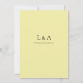 Invitation Circulaire tropicale hawaïenne Mariage - Jaune (Dos)