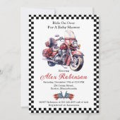 Invitation Circuler sur le Baby shower de moto (Devant)