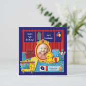 Invitation Circus Boys Photo 1er anniversaire (Debout devant)